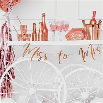 Banner "Miss to Mrs" Rosa Guld